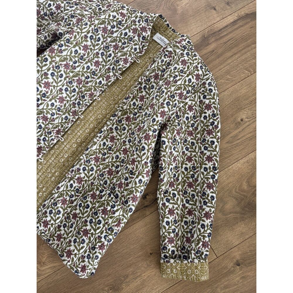 THE VERMONT COUNTRY STORE S quilted cotton floral coat barn jacket reversible - Picture 3 of 10